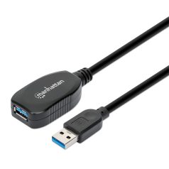   Manhattan Kábel - USB 3.0 Type-A aktív hosszabbító kábel, USB-A Male to USB-A Female, 5m