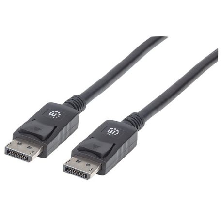 Manhattan Kábel - DisplayPort to DisplayPort ( DisplayPort 1.2, 4K@60hz,  2m, Fekete)