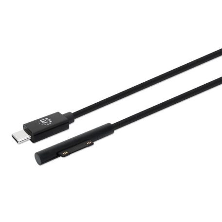 Manhattan Kábel - Surface Connect to USB-C kábel, 15V/3A, 1.8 m, Fekete