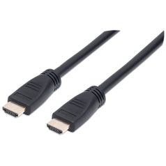   Manhattan Kábel - HDMI to HDMI (Ethernet HEC, ARC, 3D, 4K@60Hz, fali kábel, Shielded,  8m, Fekete)