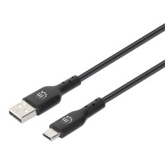   Manhattan Kábel - USB nyomtató kábel (USB2.0, USB-A - USB-B, 2m, Fekete)