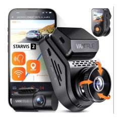   Vantrue Dash Cam - S1 PRO (WiFi+GPS autóskamera első + hátsó, 2.7K + 1080p, HDR, 512GB MicroSD támogatás)