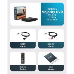   Majority DVD lejátszó - DVD player (HDMI ARC, RCA, USB, Távírányító)