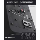 Majority Hangszóró 2.0 - D70X Fekete (70W, Bluetooth 5.3, USB, AUX, HDMI ARC, RCA, USB, Optikai, Távírányító)