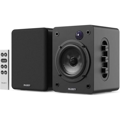 Majority Hangszóró 2.0 - D50X Fekete (60W, Bluetooth 5.3, USB, AUX, HDMI ARC, RCA, USB, Optikai, Távírányító)