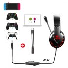 Spirit of Gamer Fejhallgató - PRO-H3 Red (MultiPlatform, mikrofon, 3.5mm jack, hangerőszabályzó, 2m kábel, piros)