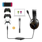 Spirit of Gamer Fejhallgató - PRO-H3 (MultiPlatform, mikrofon, 3.5mm jack, hangerőszabályzó, 2m kábel, narancssárga)