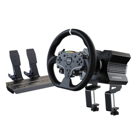 Moza Racing csomag - R5 PC Szimulátor szett (Direct Drive, R5 bázis, ES kormány, SR-P Lite pedál, bilincs)