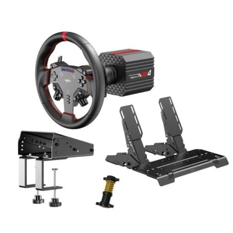 PXN csomag - VD4 PC Szimulátor szett (Direct Drive, VD4 bázis + WAS kormány + PD HM pedál, Z8 bilincs, fekete)