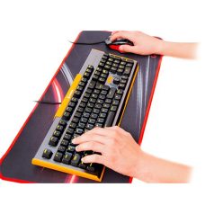   Rampage Egérpad - 300272 (300x700x3mm; fekete-vörös, vörös szegés)