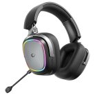 Rampage Fejhallgató - RETSU (1000mAh, Bluetooth+kábel+2,4Ghz, mikrofon, hangerőszabályzó, nagy-párnás, RGB, fekete)