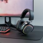 Rampage Fejhallgató - RETSU (1000mAh, Bluetooth+kábel+2,4Ghz, mikrofon, hangerőszabályzó, nagy-párnás, RGB, fekete)