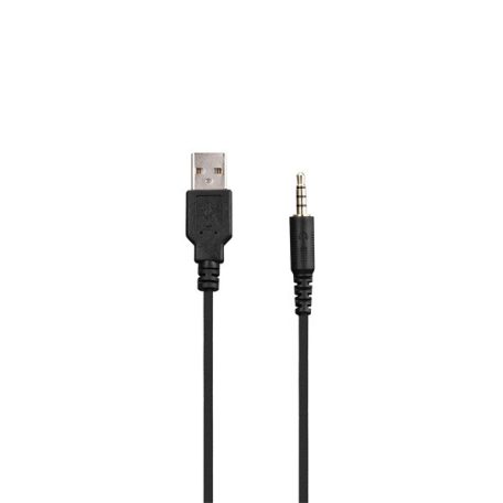 Rampage Fejhallgató - RM-K90 VECTOR (mikrofon, USB, 3,5 Jack, hangerőszabályzó, nagy-párnás, fekete)