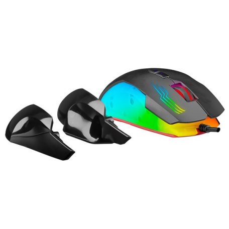 Rampage Egér Gamer - SMX-G38 CLAW (12800 DPI, 8 gomb, makro, RGB LED, 1,8m harisnyázott kábel, fekete)