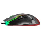 Rampage Egér Gamer - SMX-G38 CLAW (12800 DPI, 8 gomb, makro, RGB LED, 1,8m harisnyázott kábel, fekete)
