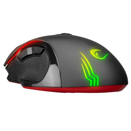 Rampage Egér Gamer - SMX-G38 CLAW (12800 DPI, 8 gomb, makro, RGB LED, 1,8m harisnyázott kábel, fekete)