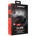 Rampage Egér Gamer - SMX-G38 CLAW (12800 DPI, 8 gomb, makro, RGB LED, 1,8m harisnyázott kábel, fekete)