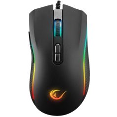   Rampage Egér Gamer - SMX-R44 V2 Macro (12800 DPI, 7 gomb, makro, RGB LED, 1,8m fonott kábel, fekete)