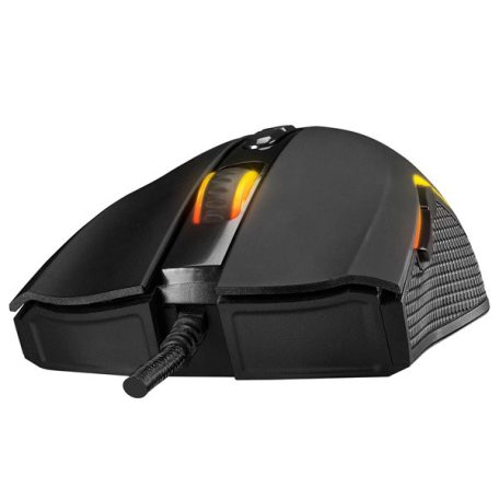 Rampage Egér Gamer - SMX-R44 V2 Macro (12800 DPI, 7 gomb, makro, RGB LED, 1,8m fonott kábel, fekete)