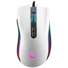 Rampage Egér Gamer - SMX-R44 V2 Macro (12800 DPI, 7 gomb, makro, RGB LED, 1,8m fonott kábel, fehér)