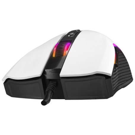 Rampage Egér Gamer - SMX-R44 V2 Macro (12800 DPI, 7 gomb, makro, RGB LED, 1,8m fonott kábel, fehér)