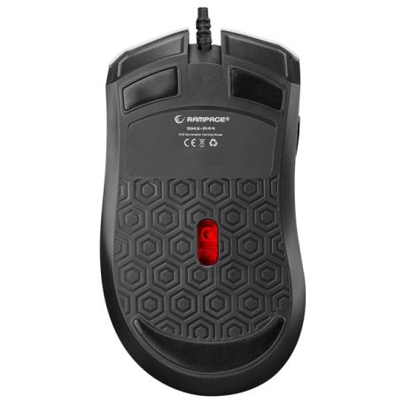 Rampage Egér Gamer - SMX-R44 V2 Macro (12800 DPI, 7 gomb, makro, RGB LED, 1,8m fonott kábel, fehér)