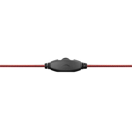 Snopy Fejhallgató - SN-4488 (mikrofon, 3.5mm jack, hangerőszabályzó, nagy-párnás, 2.1m kábel, fekete-piros)