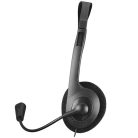 Snopy Fejhallgató - SN-660 Office (mikrofon, 3.5mm jack, hangerőszabályzó,  fekete)