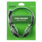 Snopy Fejhallgató - SN-660 Office (mikrofon, 3.5mm jack, hangerőszabályzó,  fekete)