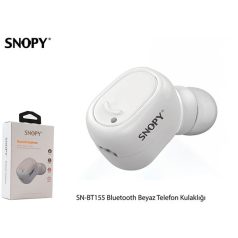   Snopy Fülhallgató Vezeték Nélküli - SN-BT155 White (Bluetooth v4.0, mikrofon, fehér, 1 fülhallgató!)