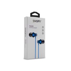   Snopy Fülhallgató - SN-J19 Blue (mikrofon, 3.5mm TRRS jack, 1.2m kábel, kék)