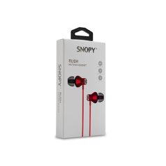   Snopy Fülhallgató - SN-J19 Red (mikrofon, 3.5mm TRRS jack, 1.2m kábel, piros)