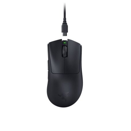 Razer Egér - DeathAdder V3 Pro (Optikai, 30000DPI, 5 gomb, harisnyázott kábel, fekete)