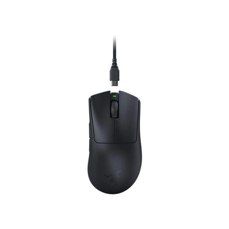 Razer Egér - DeathAdder V3 Pro (Optikai, 30000DPI, 4 gomb, harisnyázott kábel, fekete)