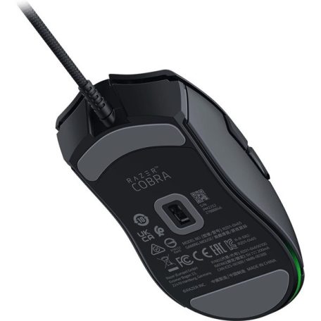 Razer Egér - Cobra (Optikai, 8500DPI, 6 gomb, harisnyázott kábel, fekete)