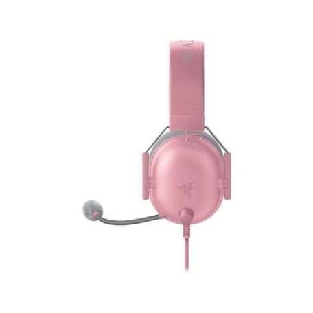 Razer Fejhallgató - Blackshark V2 X Pink (3,5mm Jack, mikrofon, hangerőszabályzó, 1,3m kábel, rózsaszín)