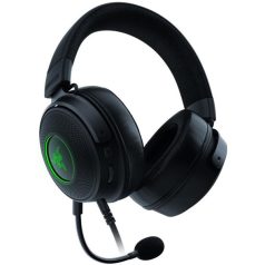   Razer Fejhallgató - Kraken V3 Hypersense (USB, mikrofon, hangerőszabályzó, 2m kábel, fekete)