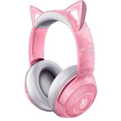   Razer Fejhallgató - Kraken Kitty V2 Pro (USB, mikrofon, hangerőszabályzó, 2m kábel, rózsaszín)