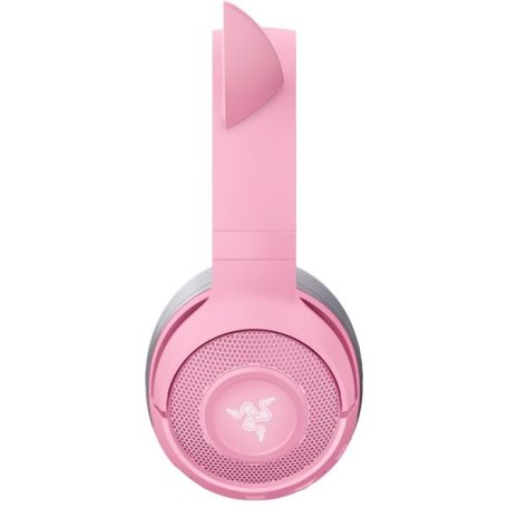 Razer Fejhallgató - Kraken Kitty V2 Pro (USB, mikrofon, hangerőszabályzó, 2m kábel, rózsaszín)