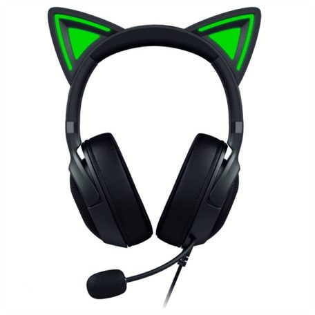 Razer Fejhallgató - Kraken Kitty V2 (USB, mikrofon, hangerőszabályzó, 2m kábel, fekete)