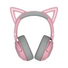 Razer Fejhallgató - Kraken Kitty V2 BT Quartz Ed. (Bluetooth, mikrofon, hangerőszabályzó, rózsaszín)