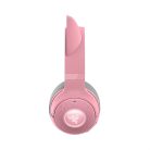 Razer Fejhallgató - Kraken Kitty V2 BT Quartz Ed. (Bluetooth, mikrofon, hangerőszabályzó, rózsaszín)
