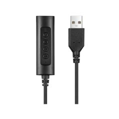  Sandberg Fejhallgató - 2in1 Office Headset Jack+USB (mikrofon; USB+Jack; hangerő szabályzó; 1,5m kábel; fekete)