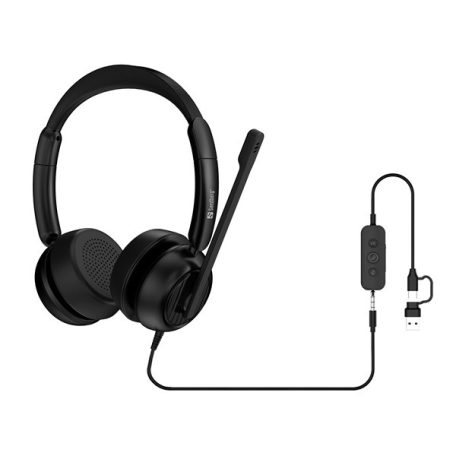 Sandberg Fejhallgató - 3in1 Office Headset Pro ENC