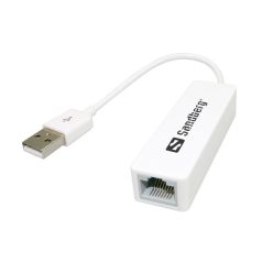   Sandberg Kábel Átalakító - USB to Network Converter (fehér; USB bemenet - RJ45 kimenet; 10/100Mbps)
