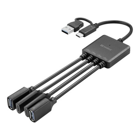 Sandberg USB Hub - USB-C/A to 2A+2C Splitter