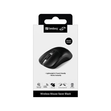Sandberg Egér - Wireless Mouse Saver Black