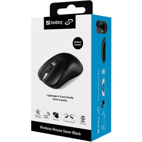 Sandberg Egér - Wireless Mouse Saver Black