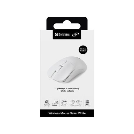 Sandberg Egér - Wireless Mouse Saver White