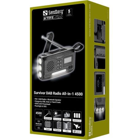 Sandberg Rádió - Survivor DAB Radio All-in-1 4500
